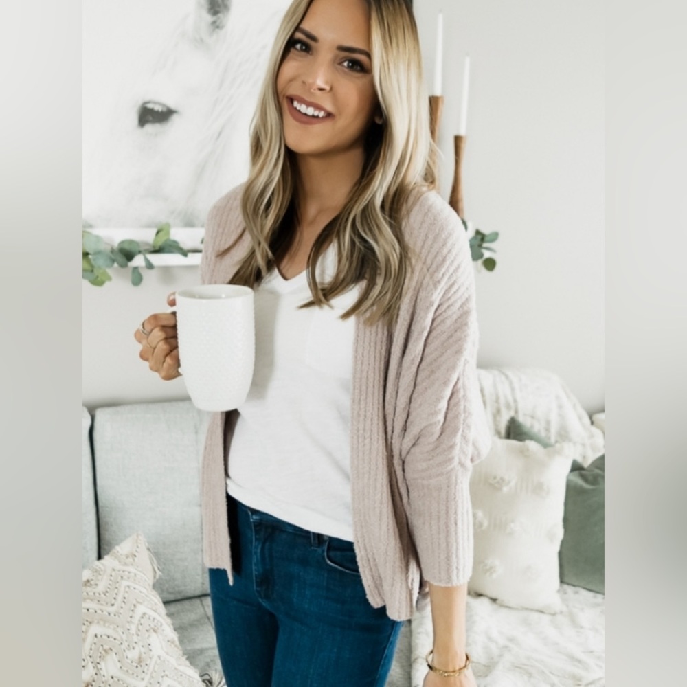 Barefoot Dreams Brown Shrug Sweater